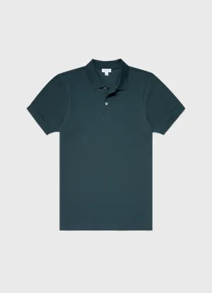 Men's Piqué Polo Shirt in Peacock