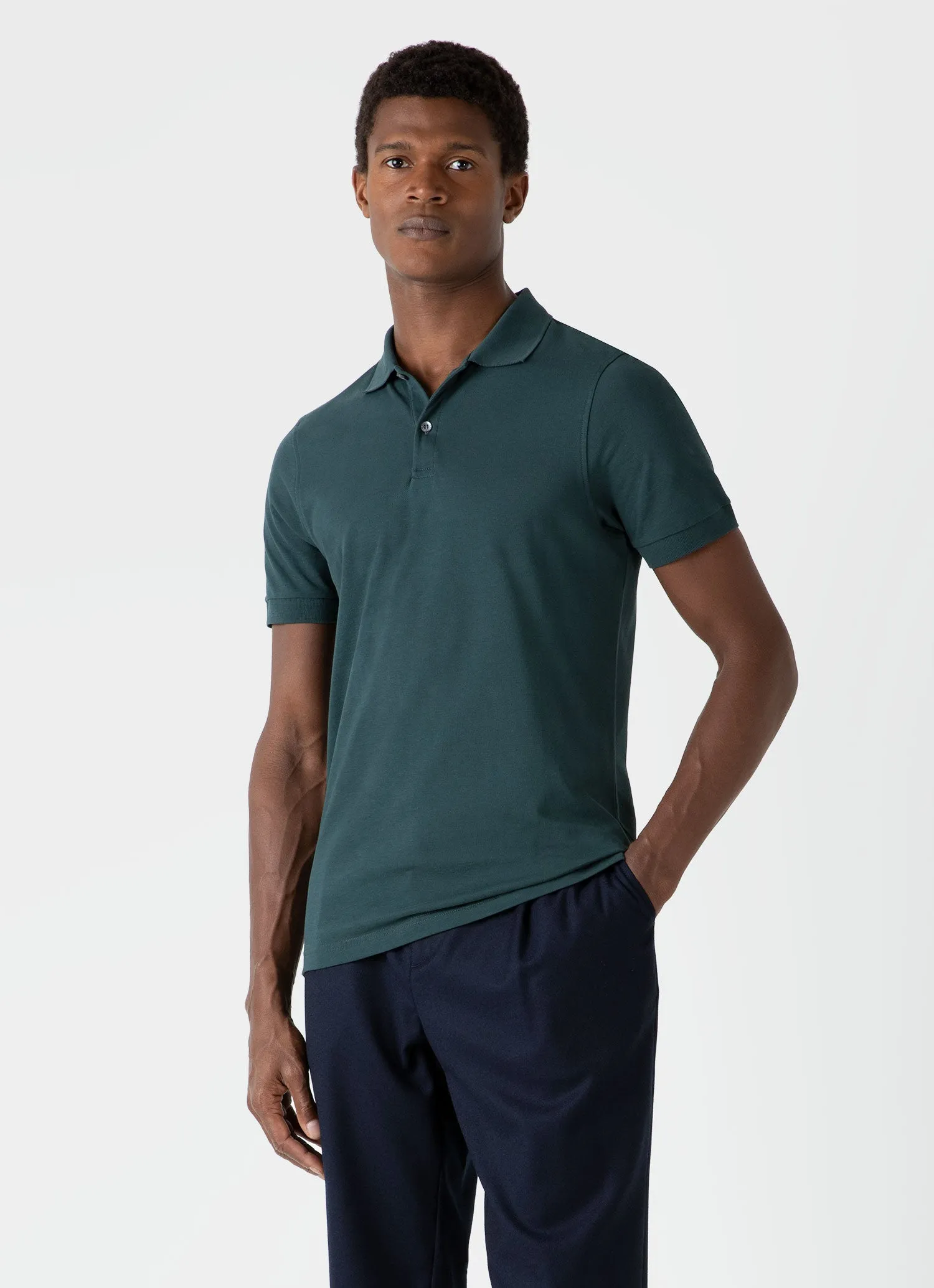 Men's Piqué Polo Shirt in Peacock