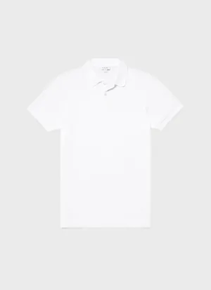 Men's Piqué Polo Shirt in White