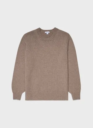 Men's Roxburgh Cashmere Jumper in Natural Brown