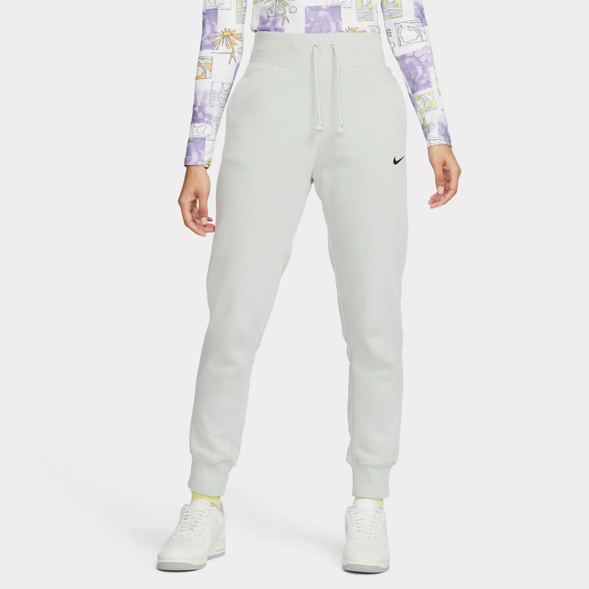 Nike Sportswear Women's Phoenix Fleece High-Waisted Fleece Joggers Light Silver / Black