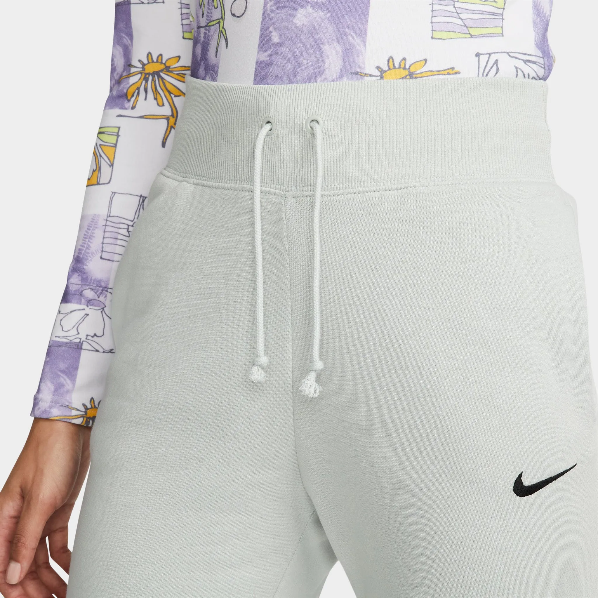 Nike Sportswear Women's Phoenix Fleece High-Waisted Fleece Joggers Light Silver / Black