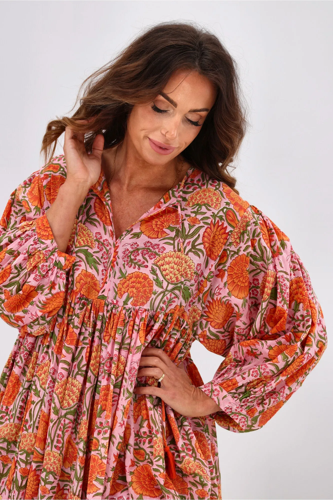 Peacock Feather Marika Top Floral