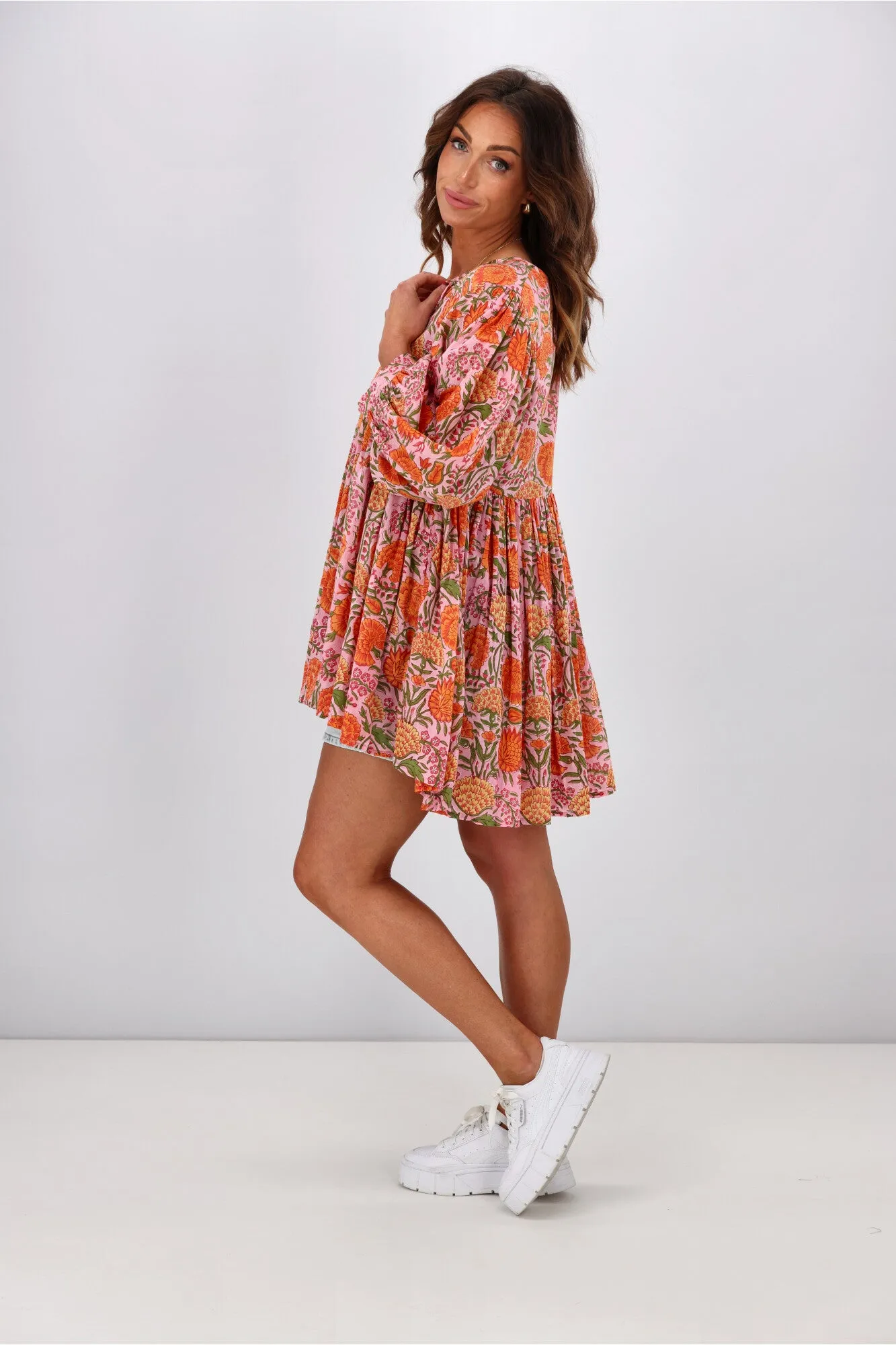 Peacock Feather Marika Top Floral