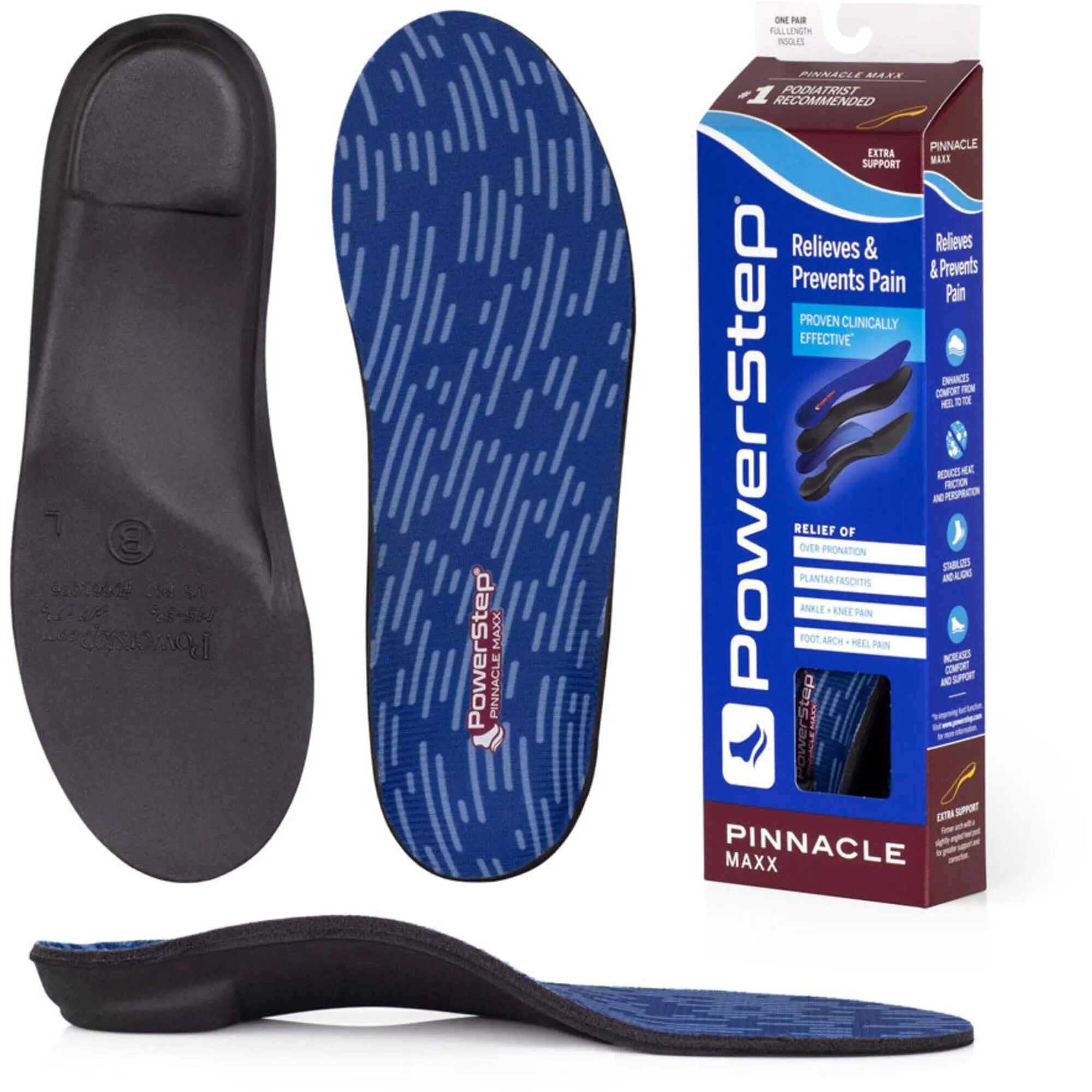 PowerStep Insoles - Pinnacle Maxx Royal Blue Insoles