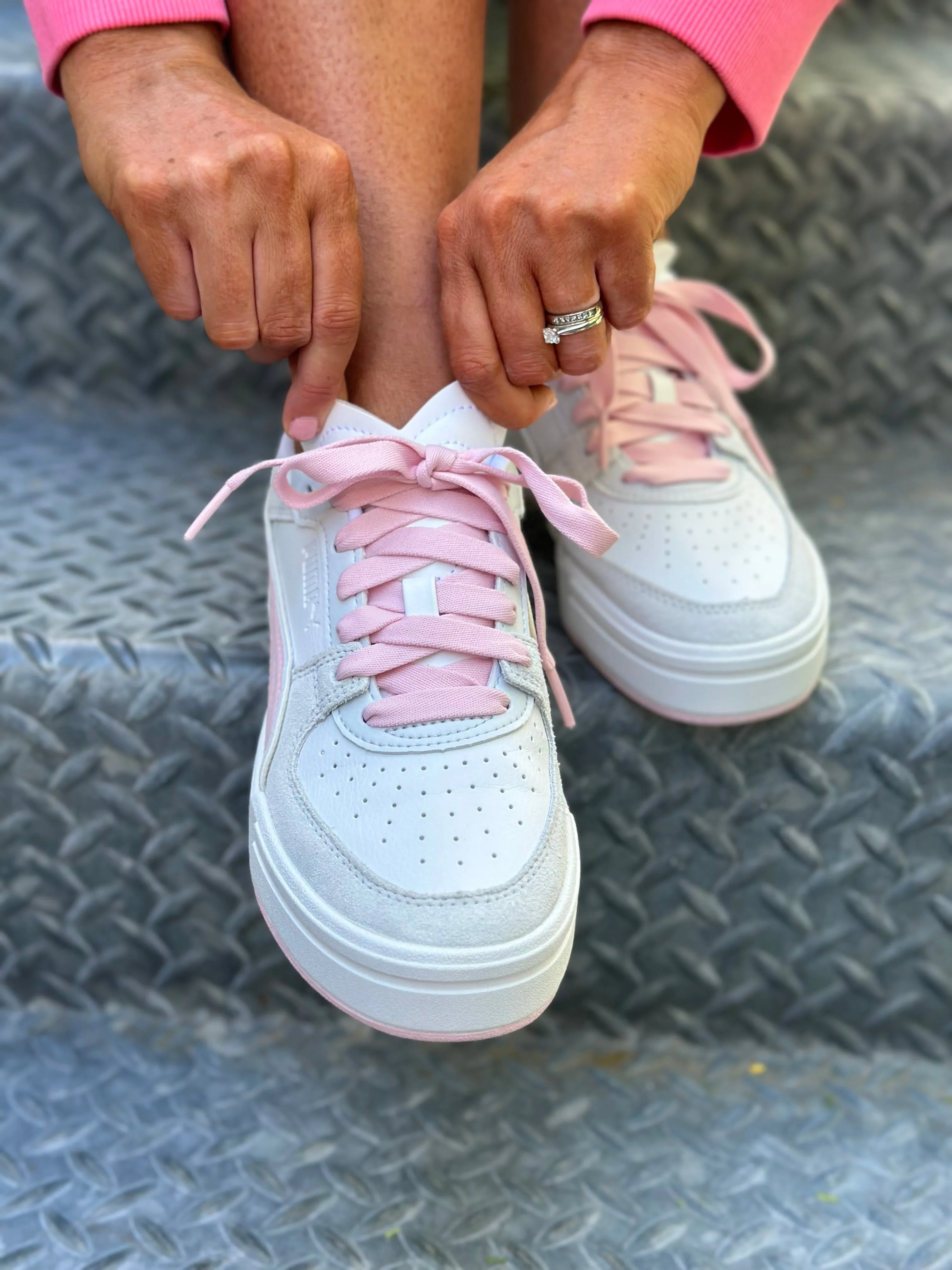 Puma CA Pro Queen Of <3s Womens White Whisp Pink Silver Mist