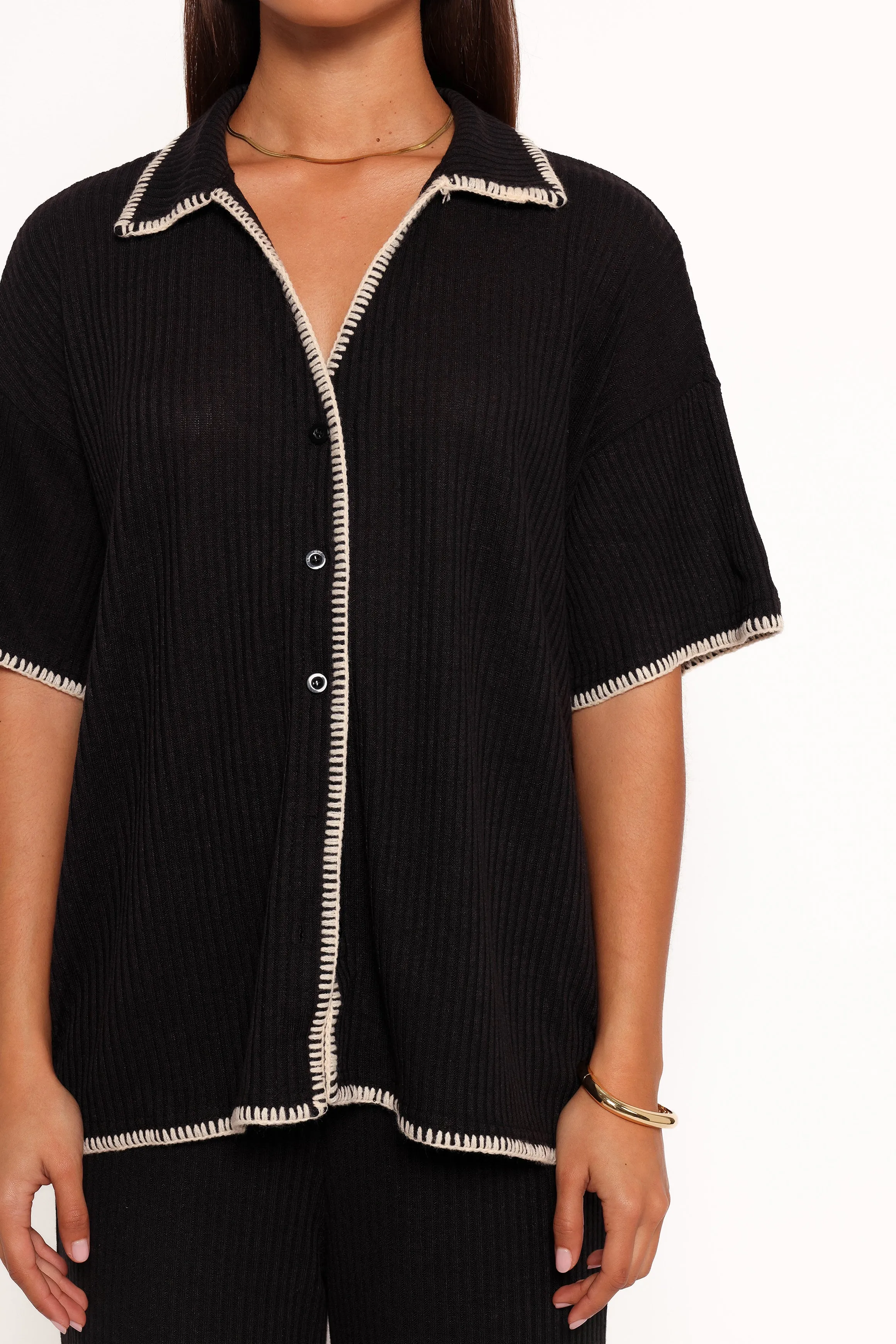 Rosemary Knit Pant Set - Black