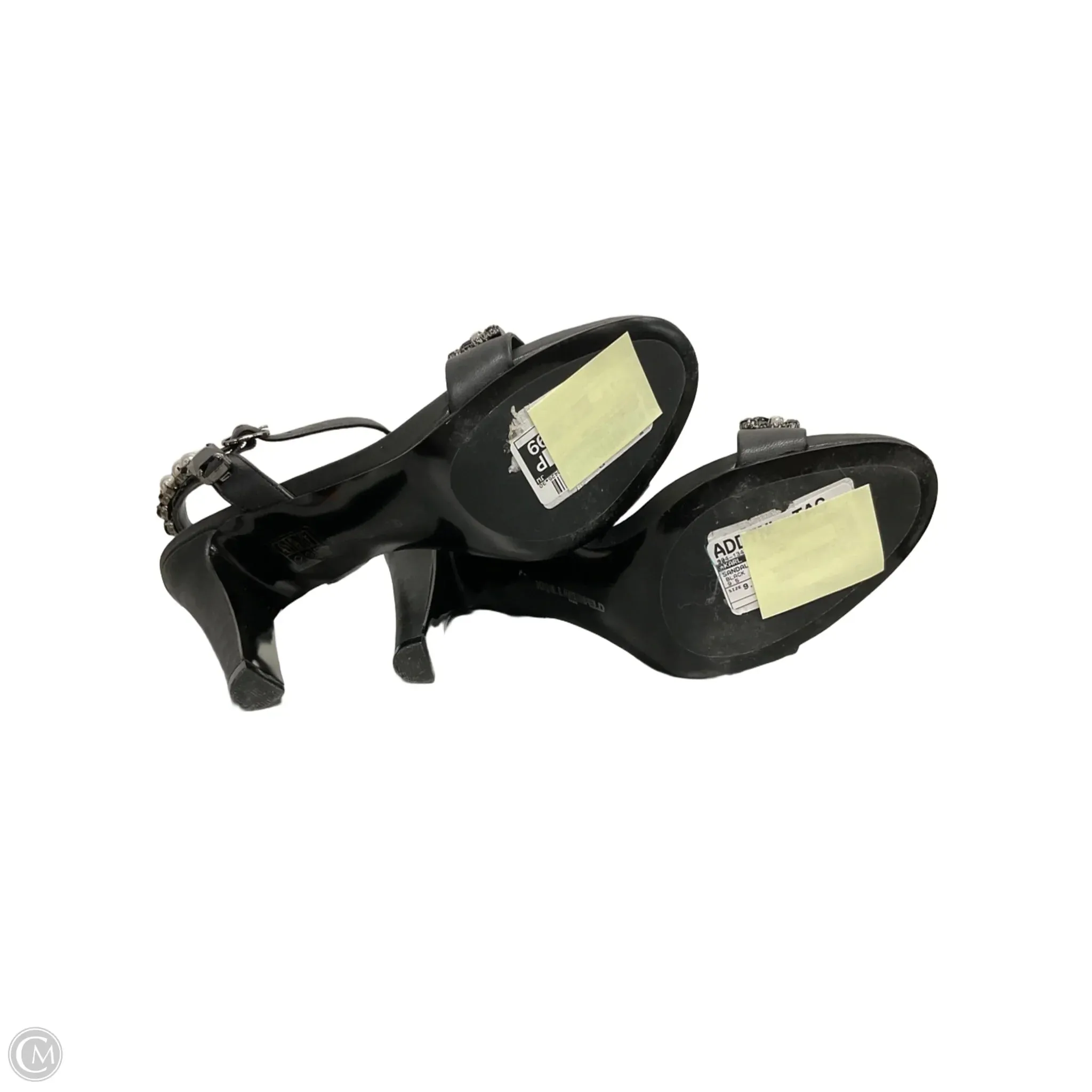 Sandals Designer By Karl Lagerfeld In Black, Size: 9.5
