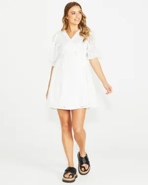 Sass Kirby Wrap Dress Ivory