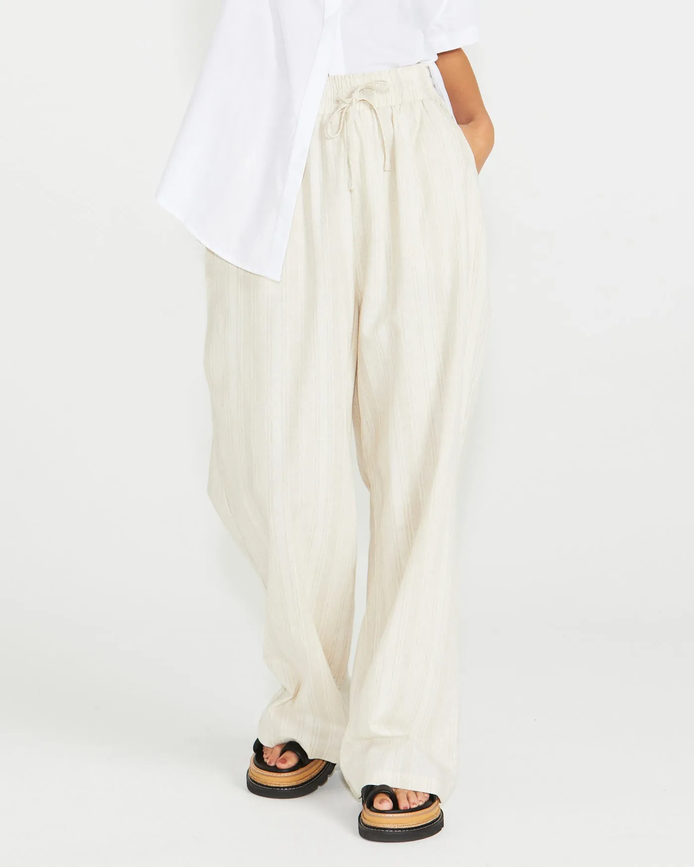 Sass Odell Pant Natural Stripe
