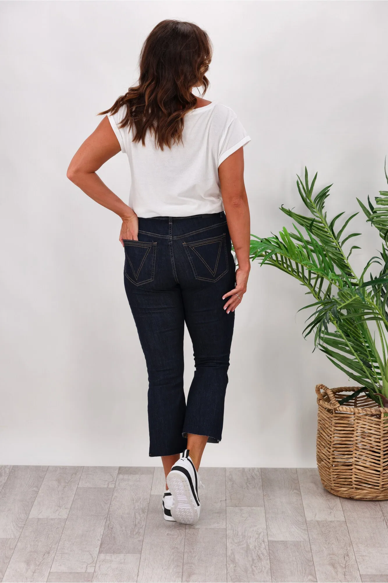 Shine On Label Devon Cropped Bootcut Jean