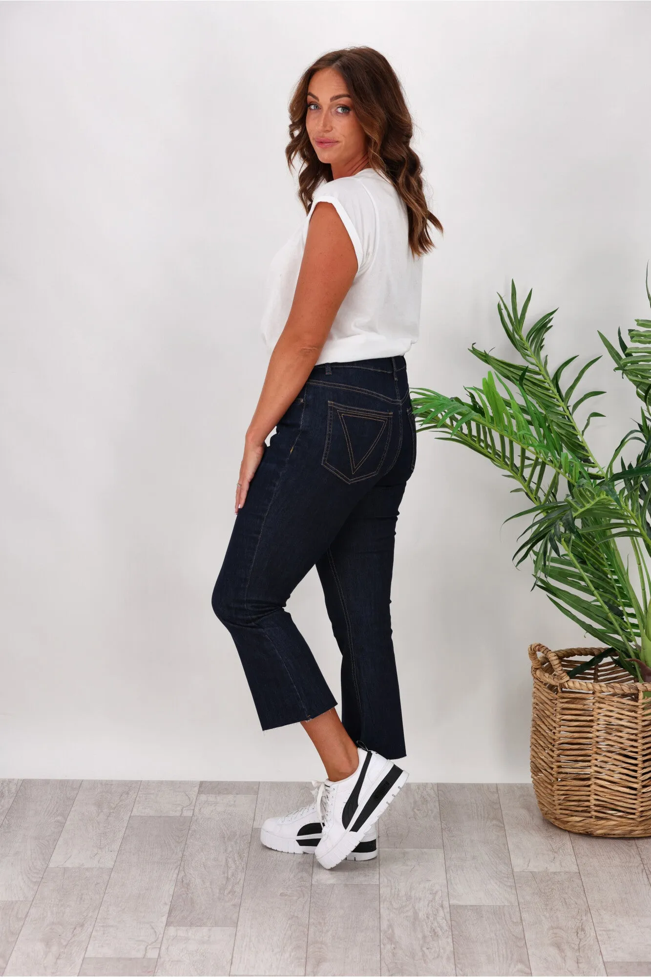 Shine On Label Devon Cropped Bootcut Jean