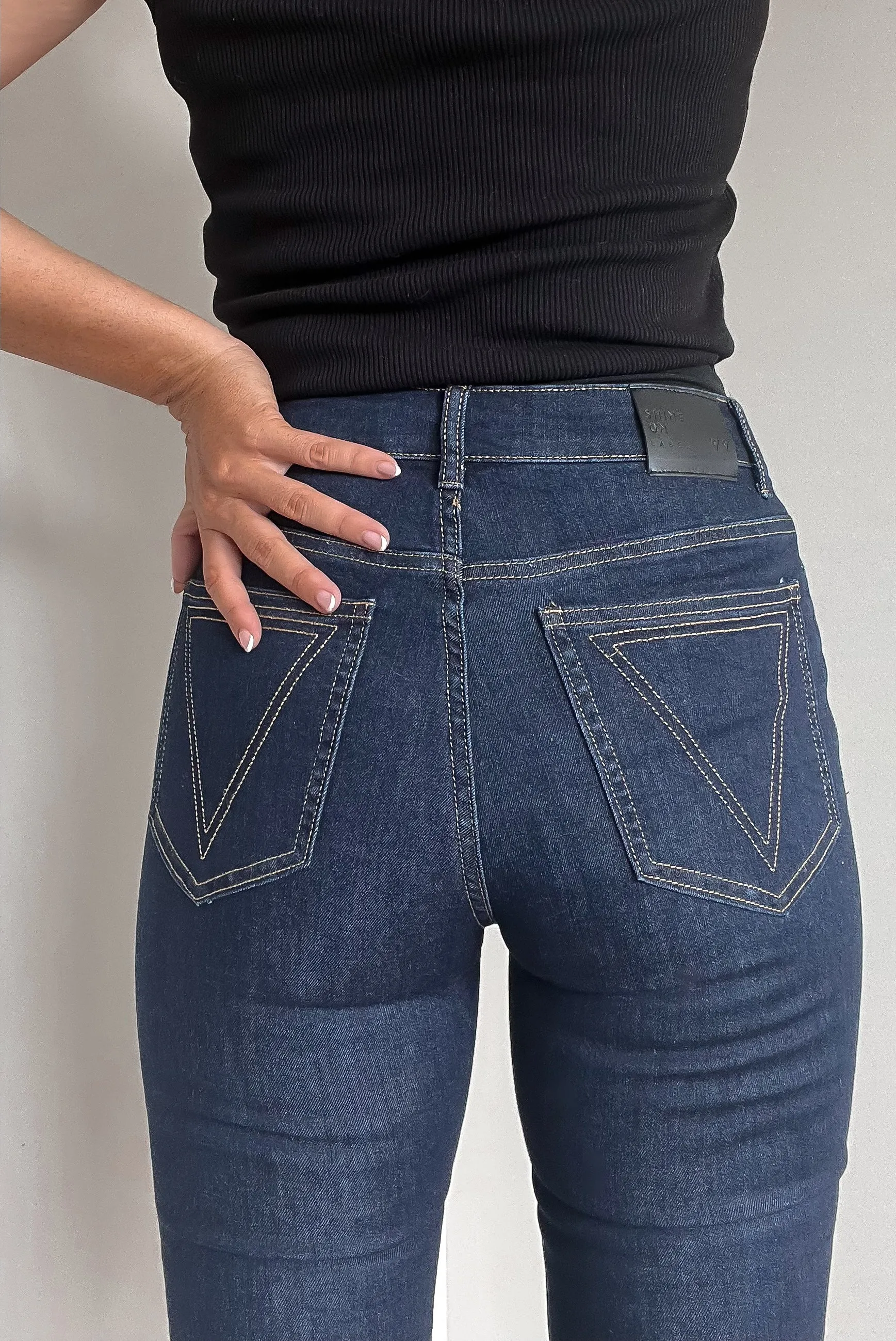 Shine On Label Devon Cropped Bootcut Jean