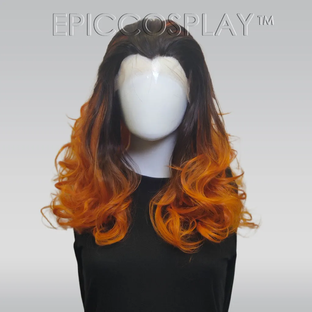Signature - Brunette to Orange Ombre Lace Front Wig