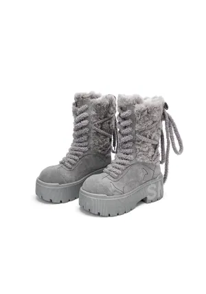 SMILEY丨Tall Snow Boots-Gray