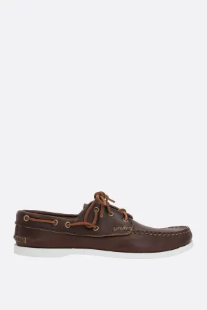 smooth leather boat shoes