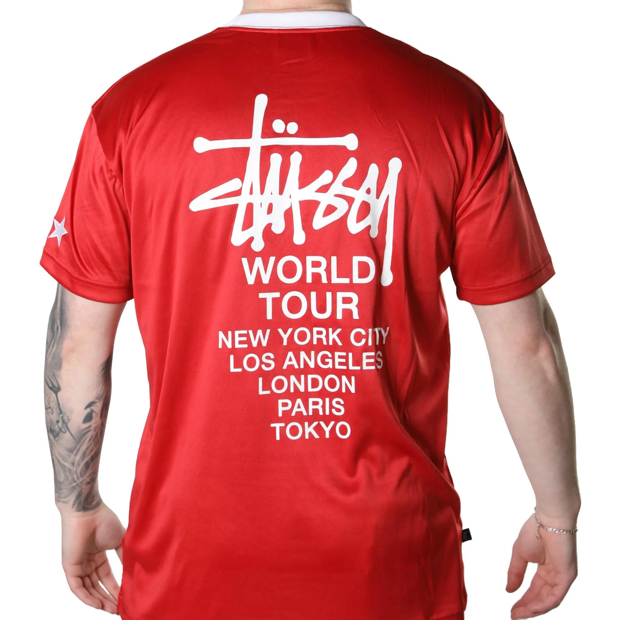 Stüssy Jersey T-shirt Red/White