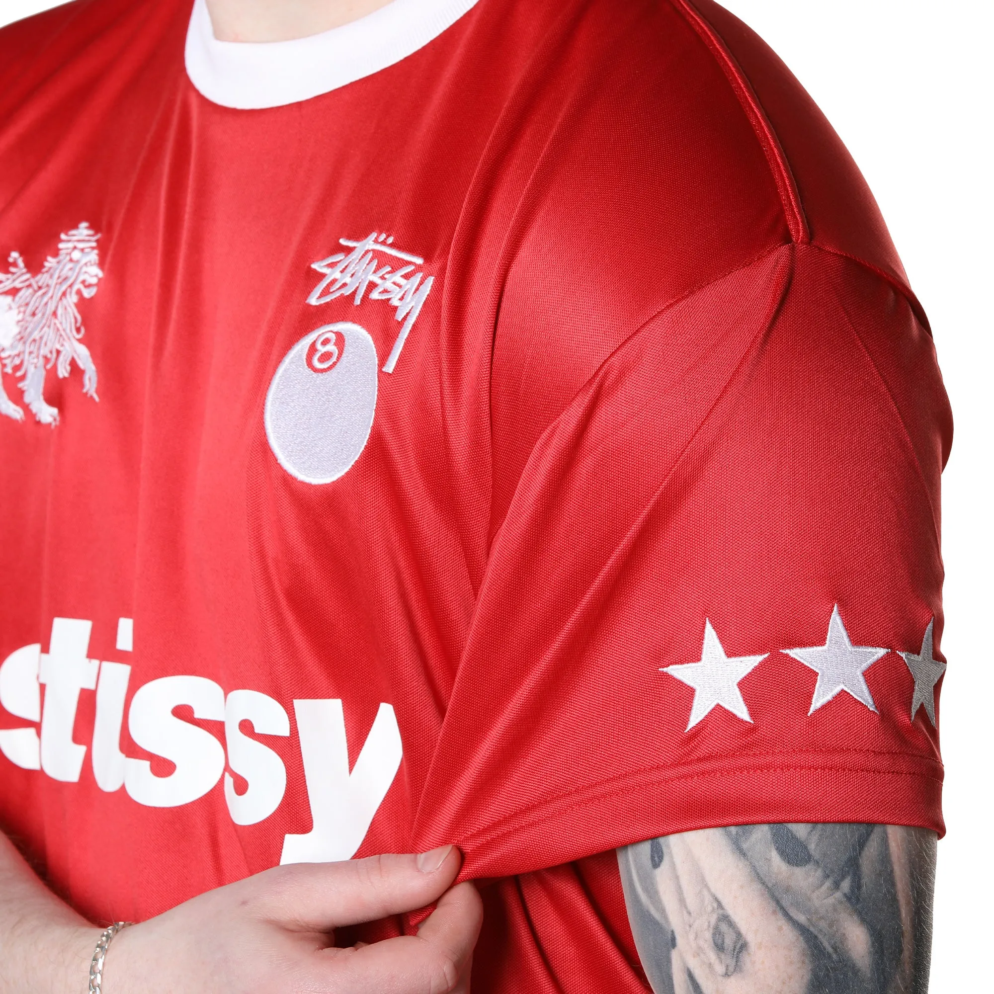 Stüssy Jersey T-shirt Red/White