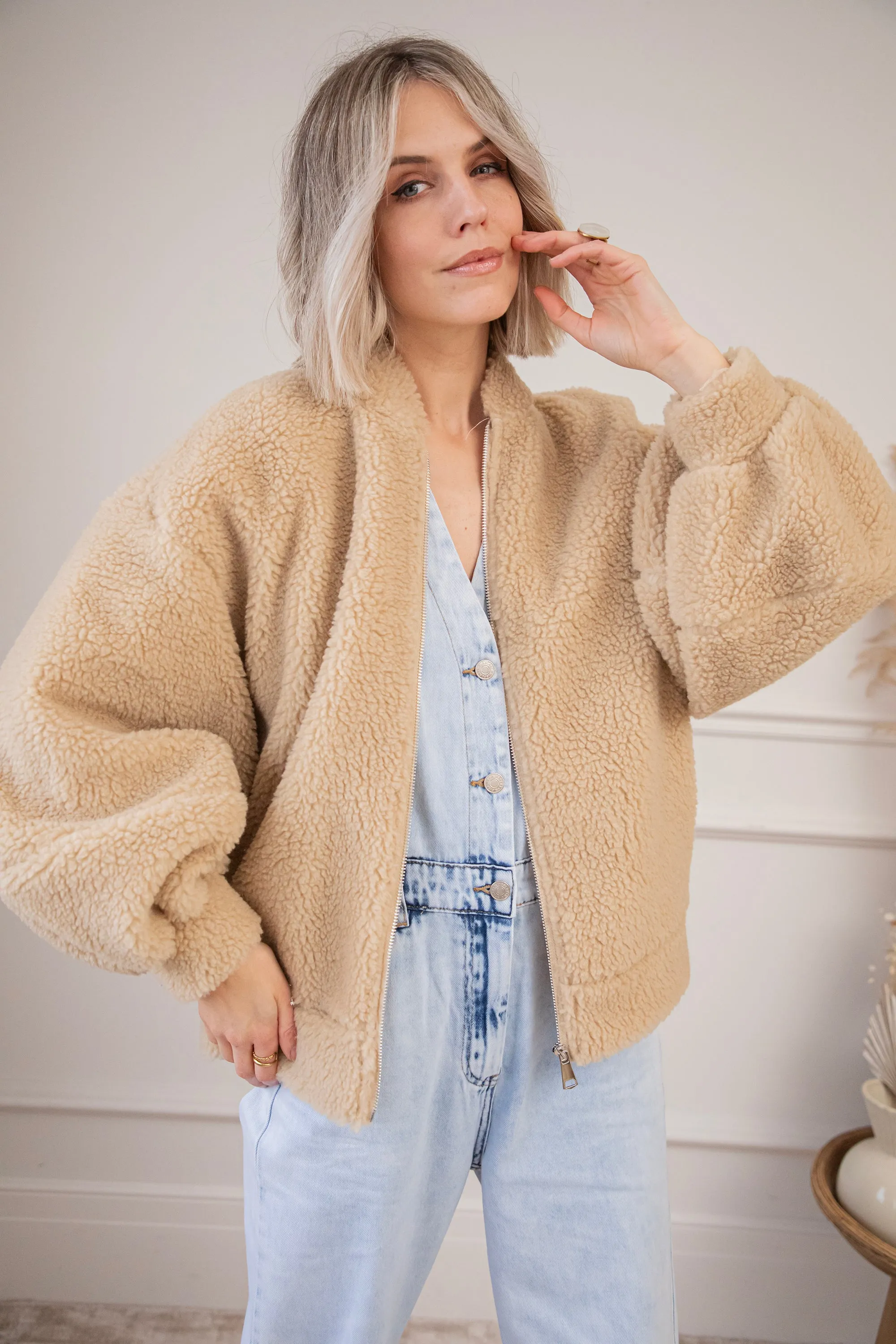 Teddy Snuggle Beige - Jacket