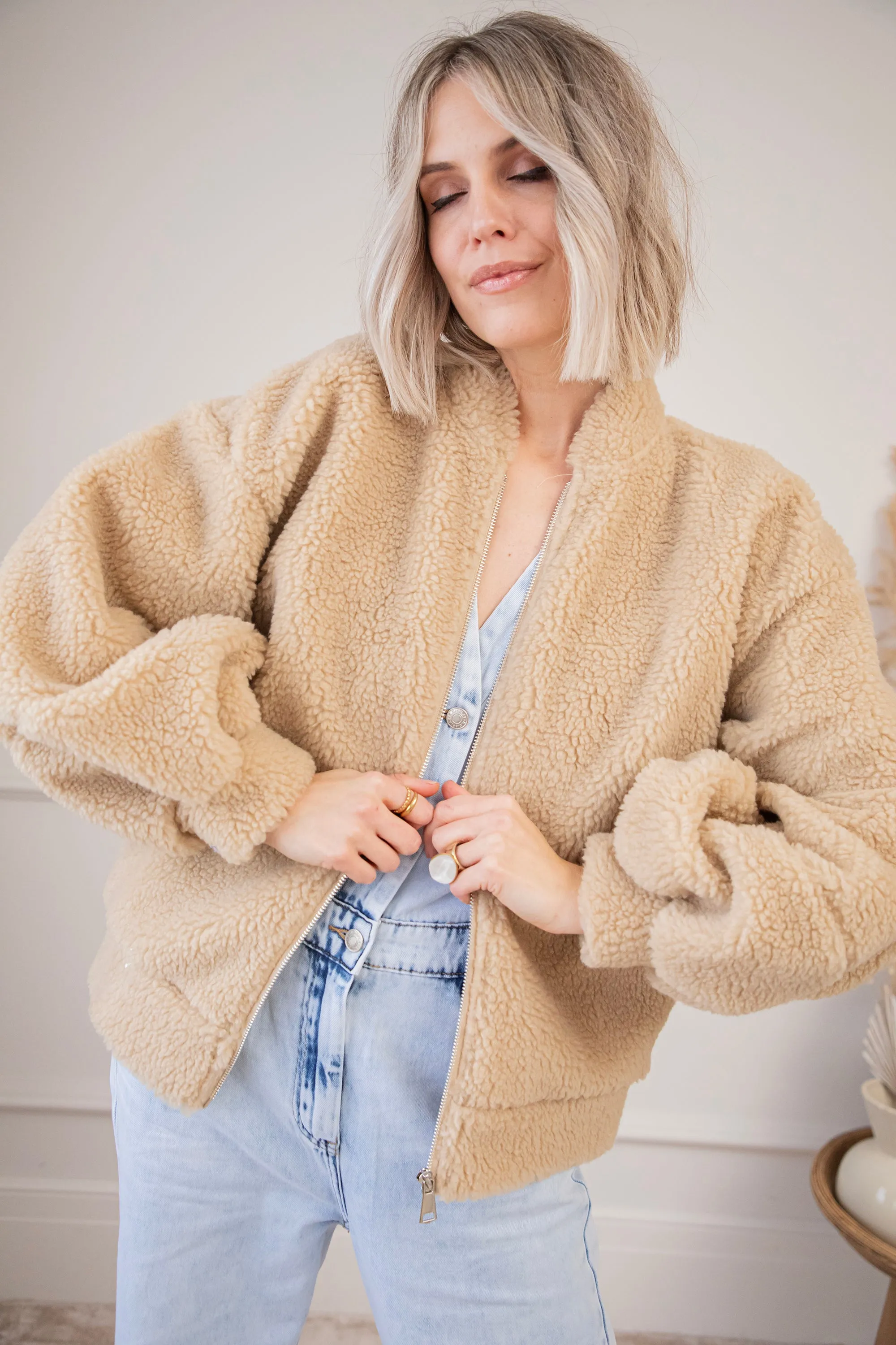 Teddy Snuggle Beige - Jacket