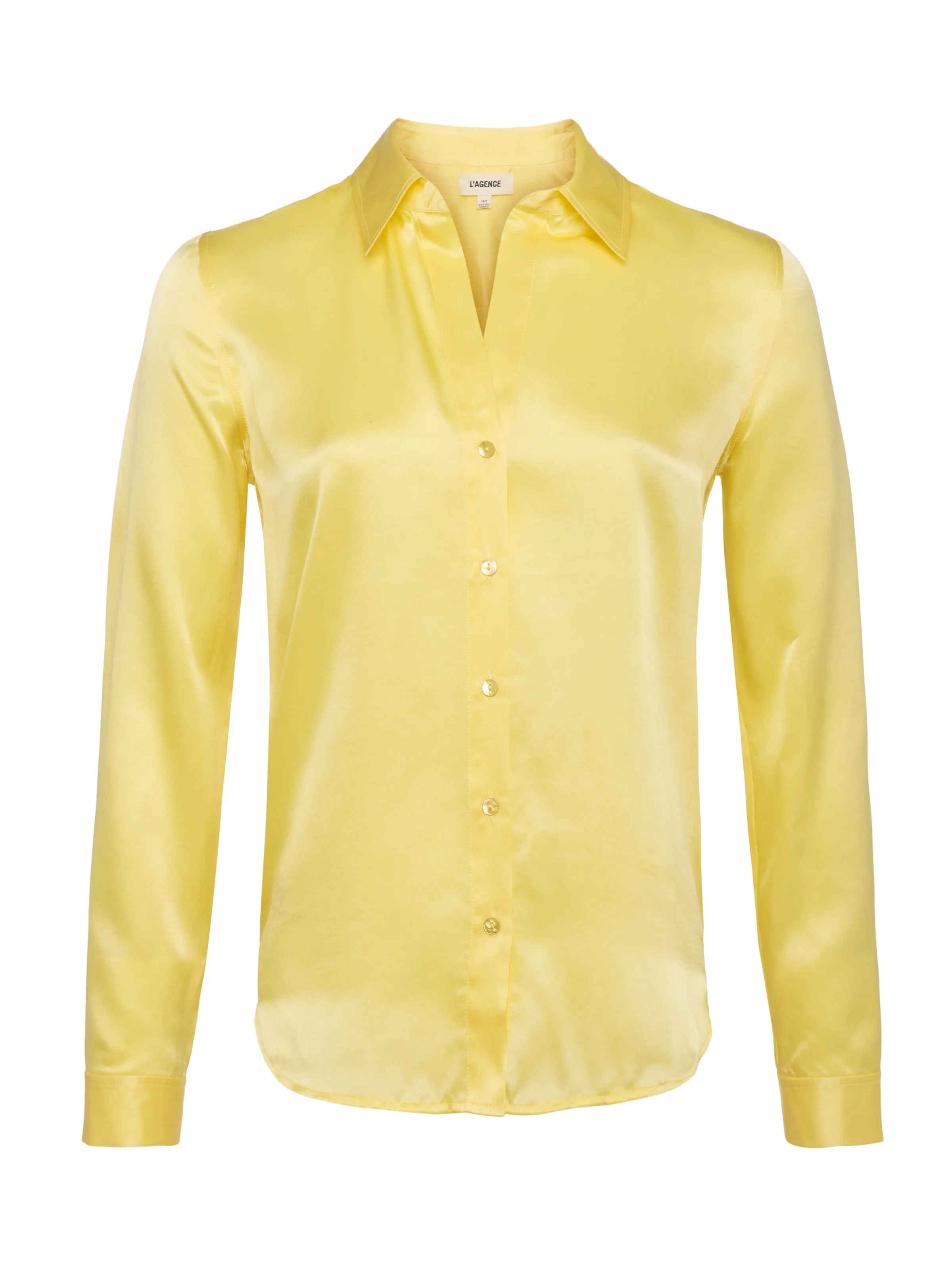 Tyler Silk Blouse Pale Yellow