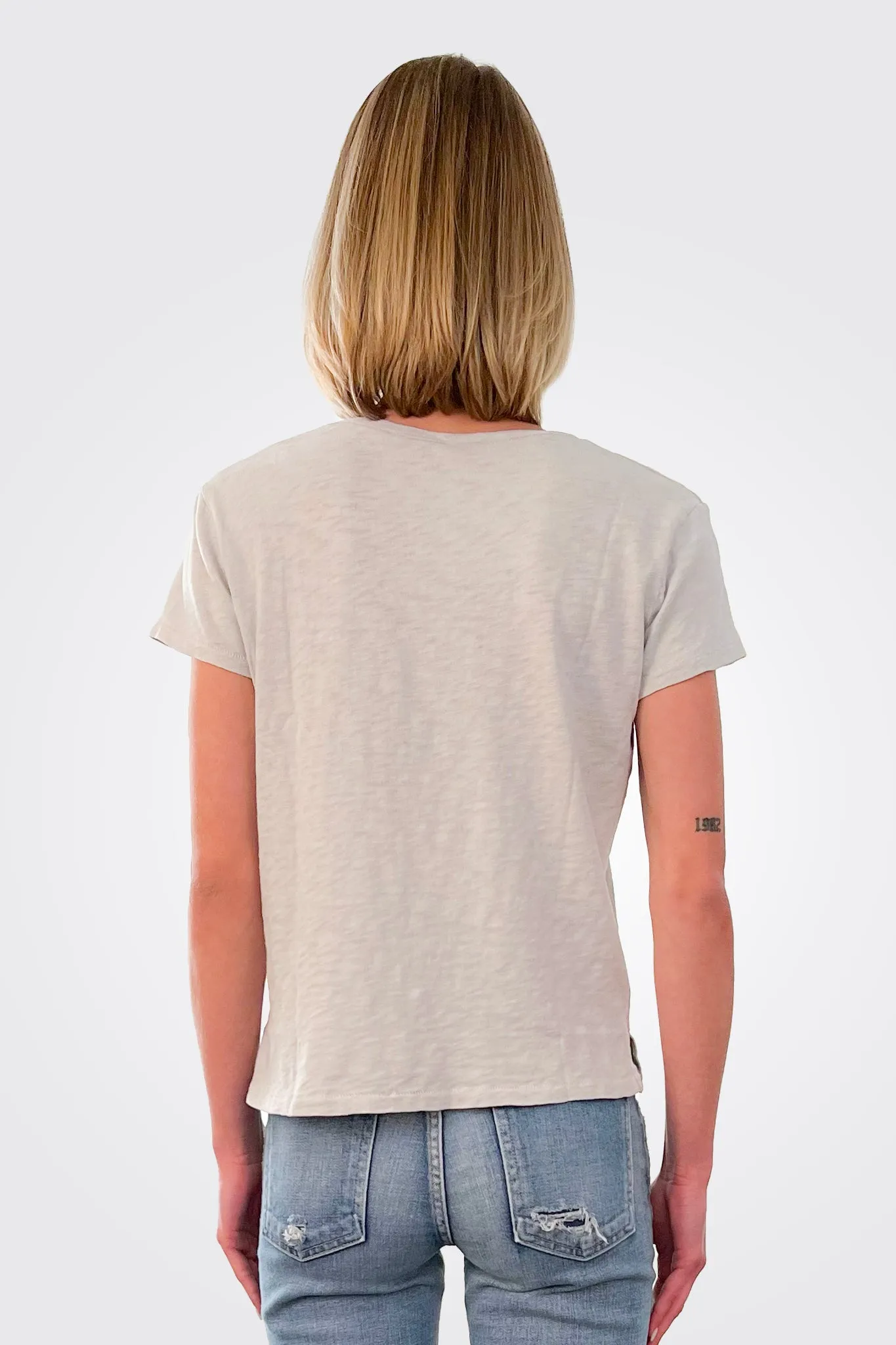 V Neck Tee - Sea Salt