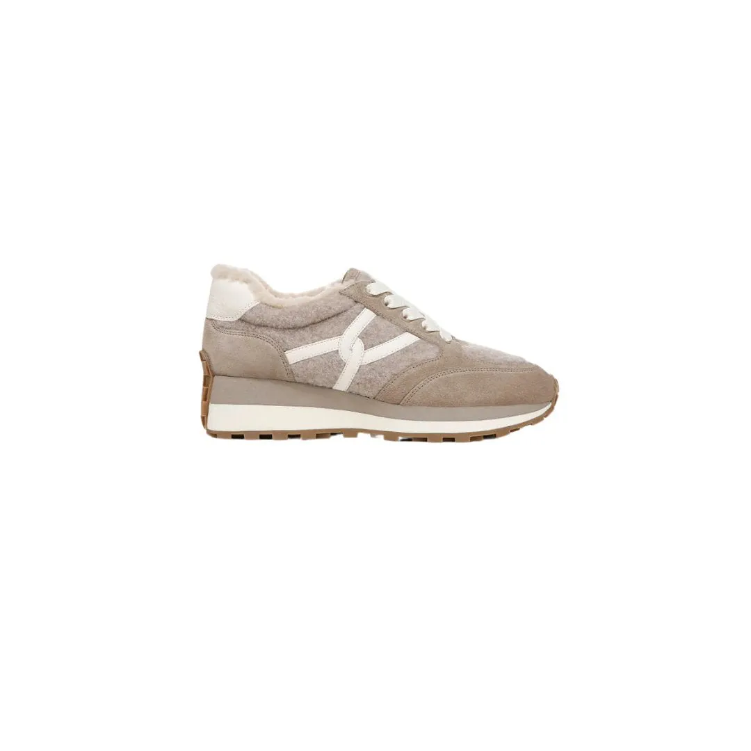 Valentina Shearling Sneaker Cobblestone