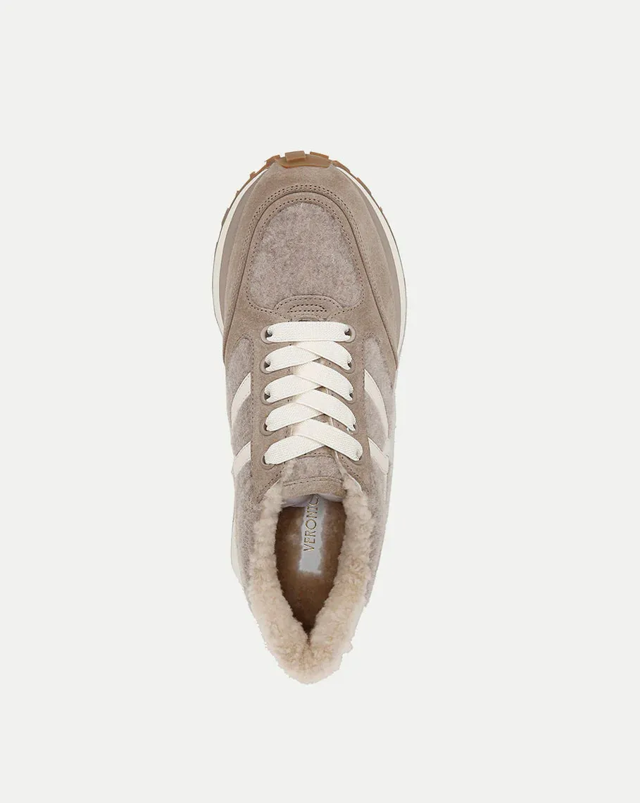 Valentina Shearling Sneaker Cobblestone