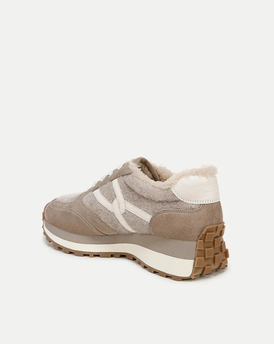 Valentina Shearling Sneaker Cobblestone
