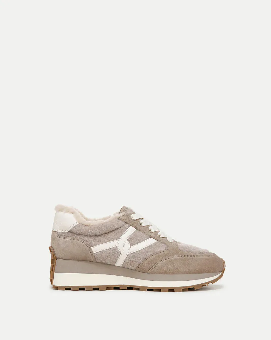 Valentina Shearling Sneaker Cobblestone