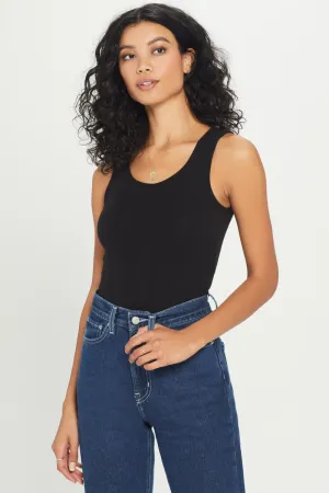 Variegated Rib Tank - Black
