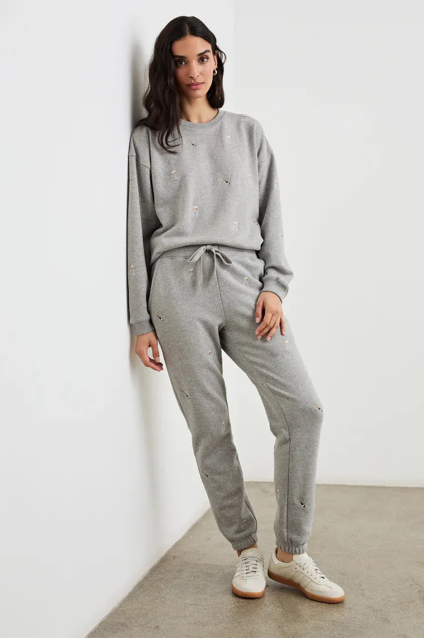 Varsity Sweatshirt Champagne Embroidery