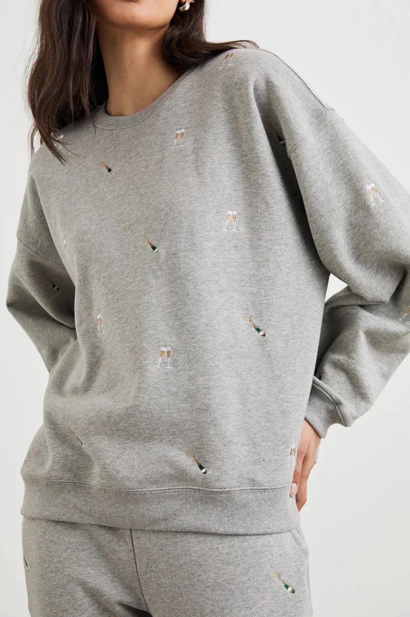 Varsity Sweatshirt Champagne Embroidery