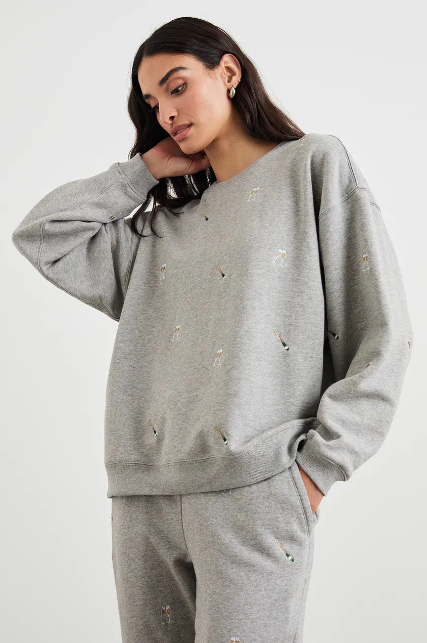 Varsity Sweatshirt Champagne Embroidery