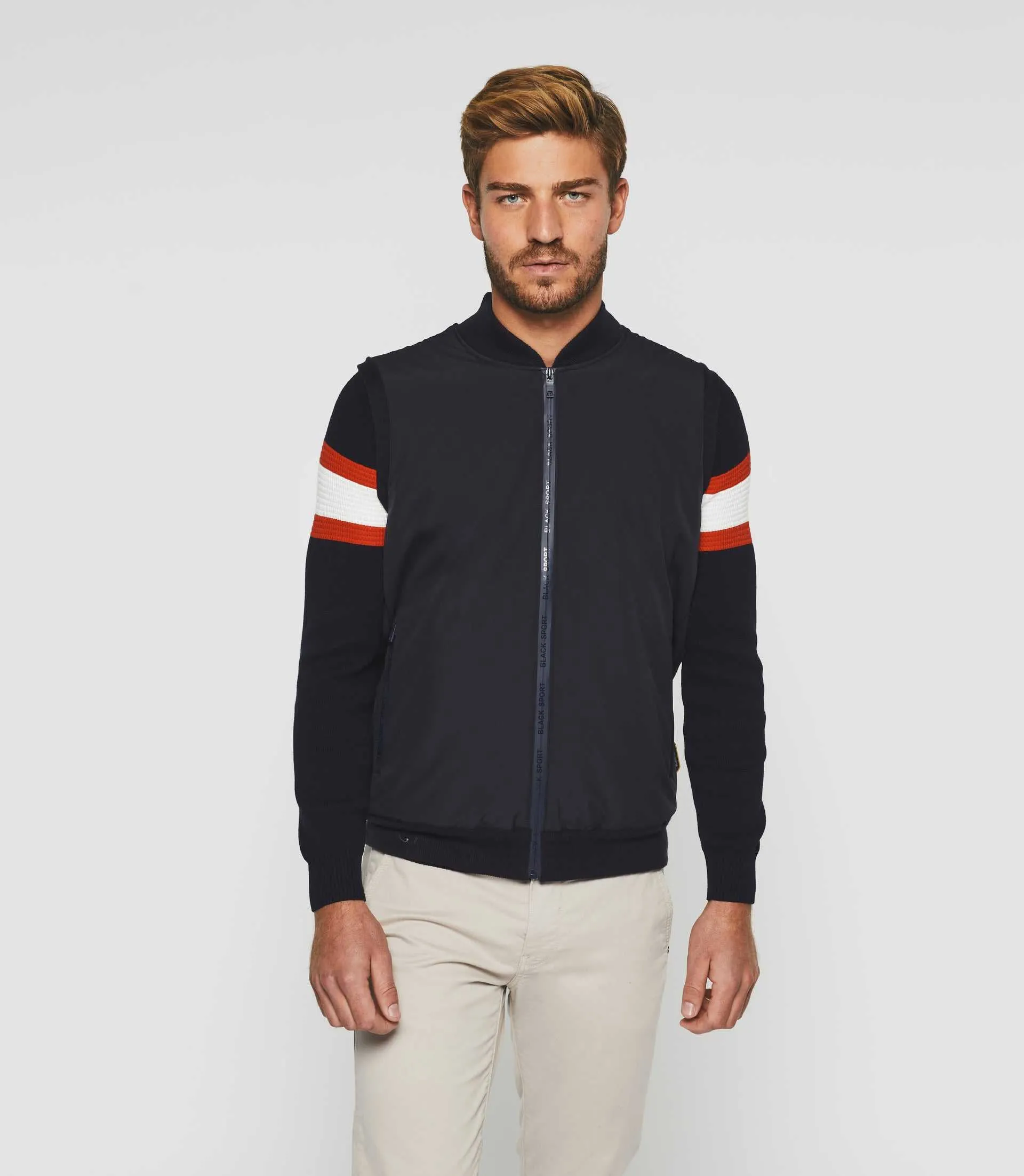 Veste zippée sans manches marine Swdjibrill