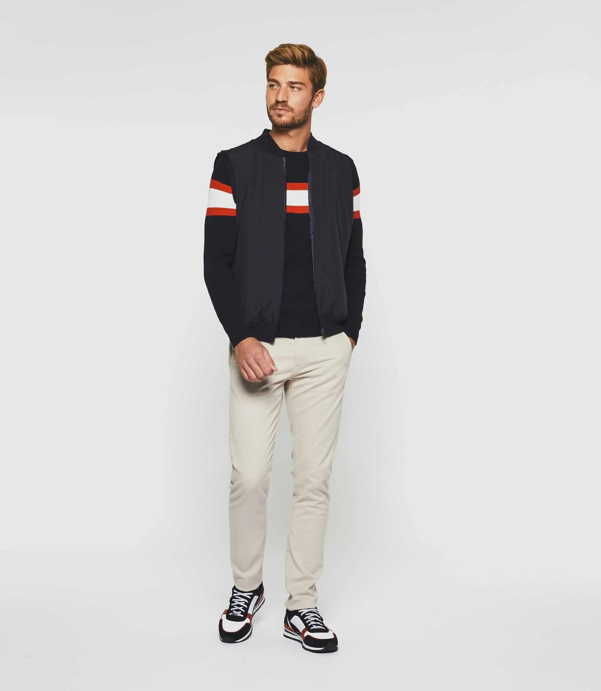 Veste zippée sans manches marine Swdjibrill