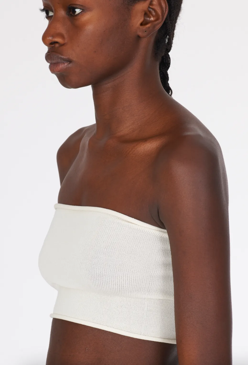Viscose Bandeau Bra - White