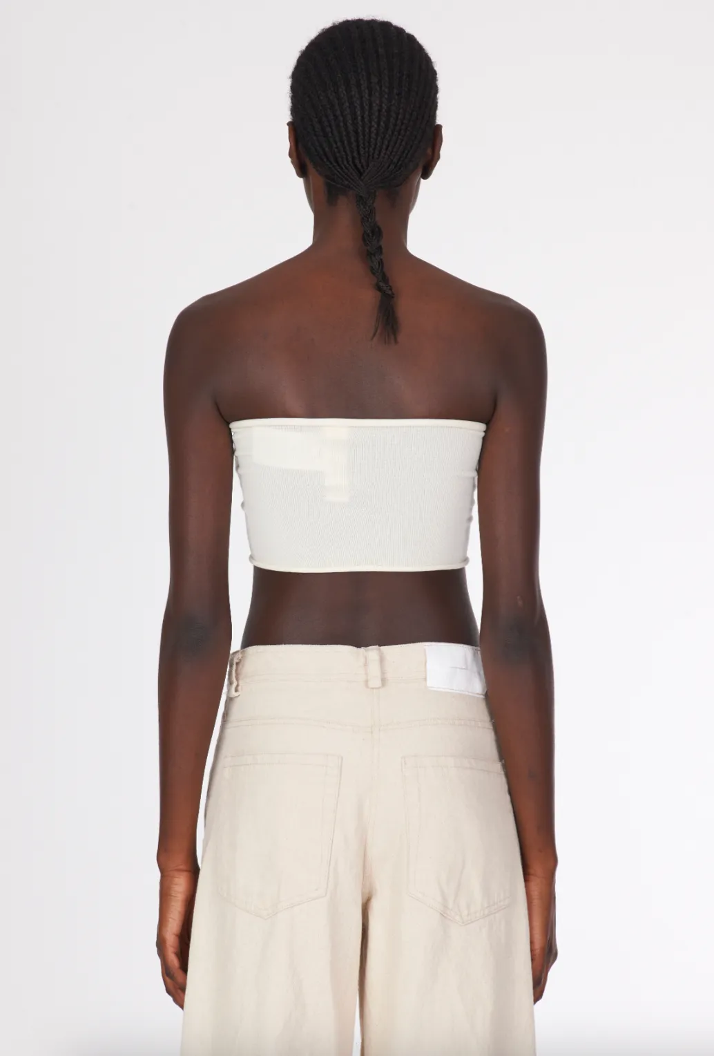 Viscose Bandeau Bra - White