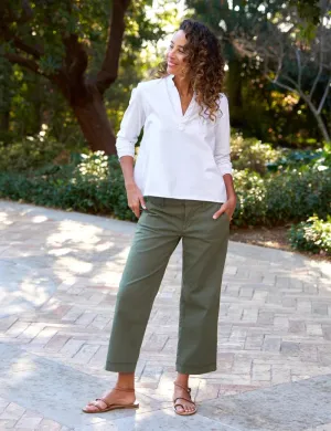 Westport Italian Wide Leg Chino Army