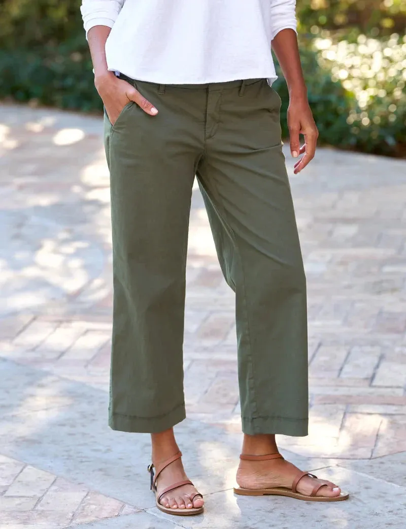 Westport Italian Wide Leg Chino Army