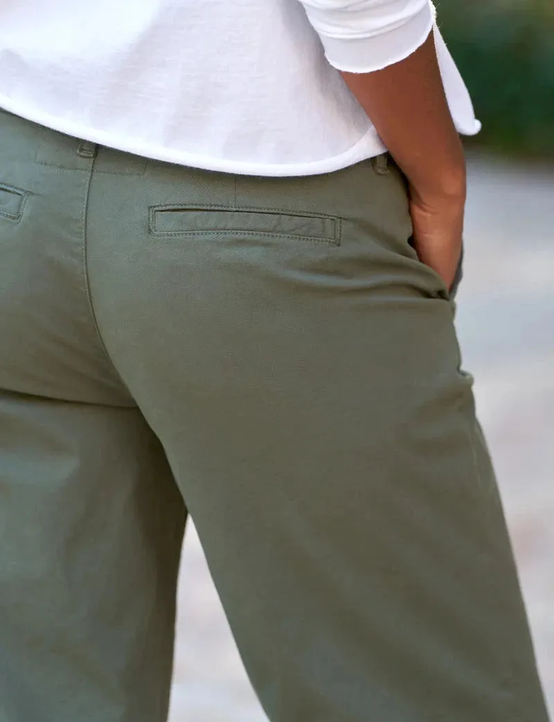 Westport Italian Wide Leg Chino Army