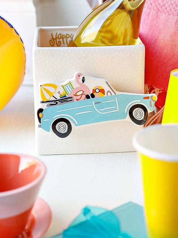 White Small Dot Mini Nesting Cube - Medium