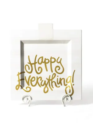 White Stripe Happy Everything Big Square Platter