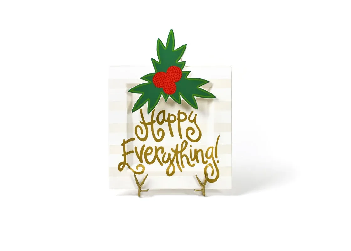 White Stripe Happy Everything Big Square Platter