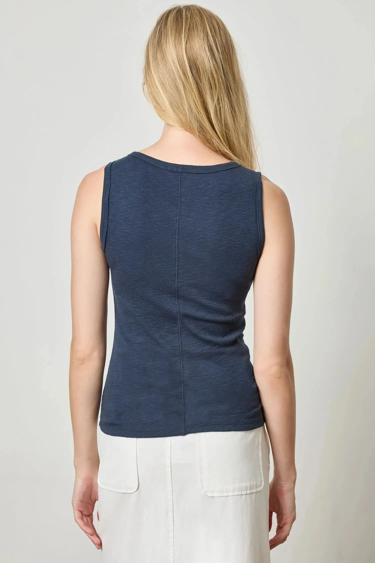 Wide Strap Tank Navy