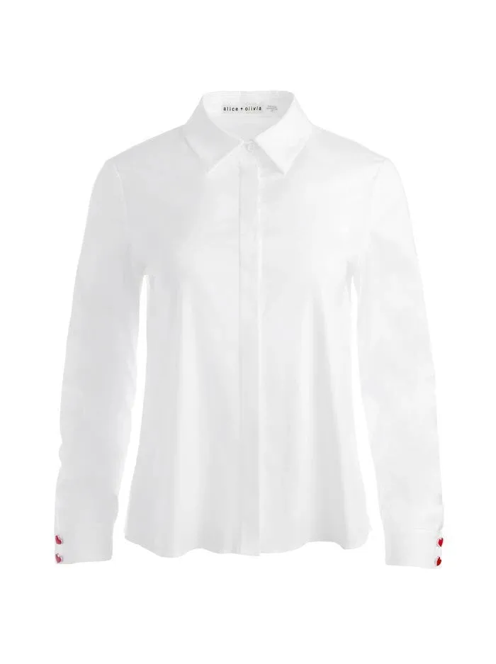 Willa Placket Top - White