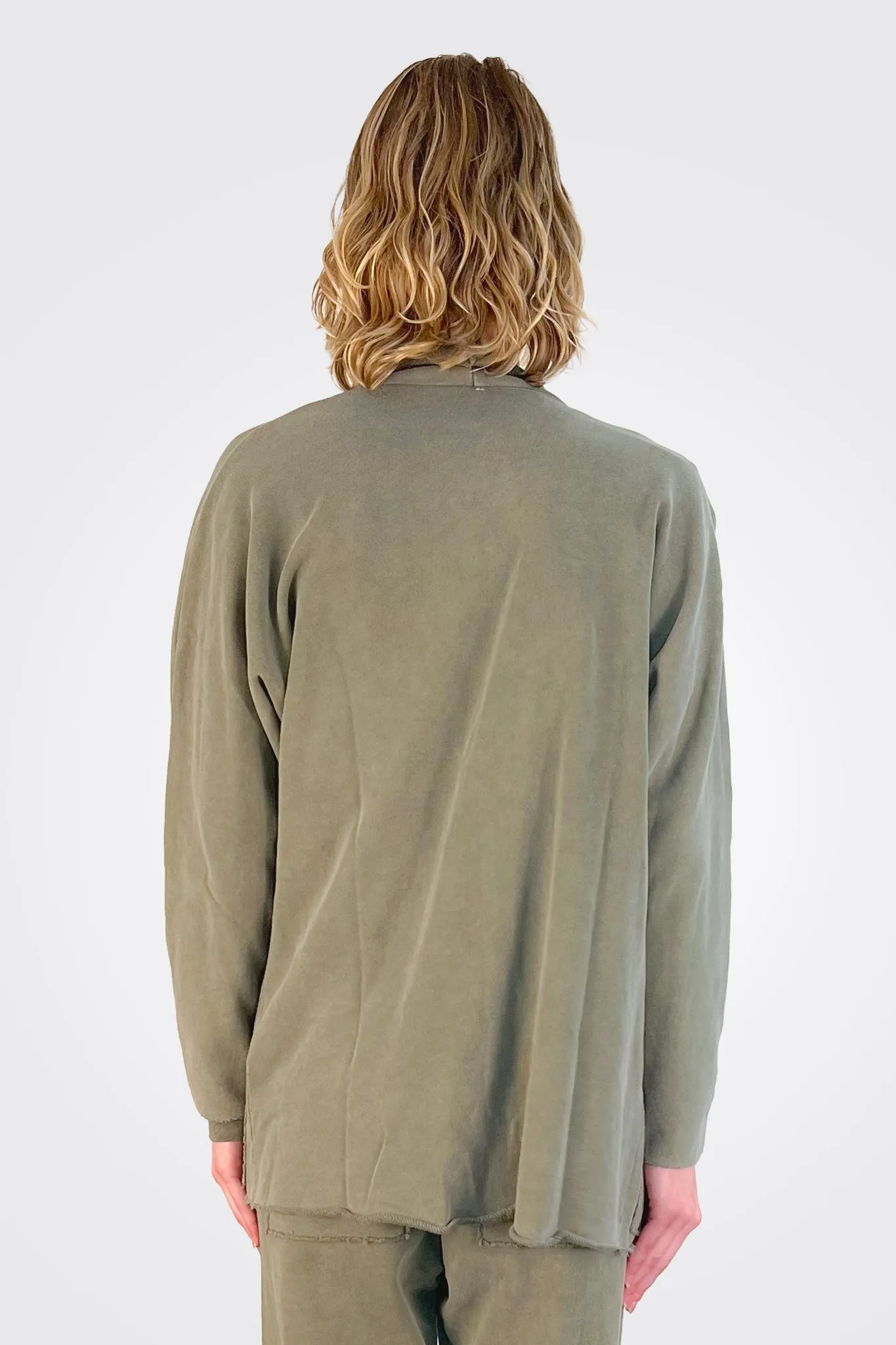 Willa Raw Edge Cardigan - Forest Night