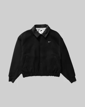 WOOL VARSITY JACKET BLACK