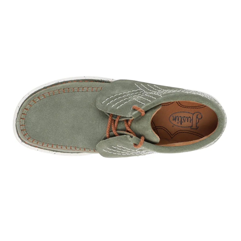 Zila Embroidered Round Toe Moccasin Booties