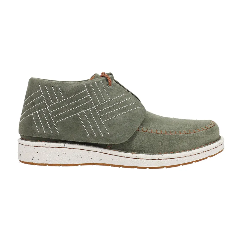 Zila Embroidered Round Toe Moccasin Booties